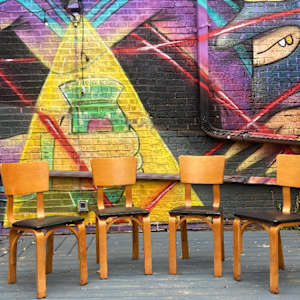 Set of 4 Thonet chairs 