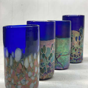 David Tate hand blown art glass vase 