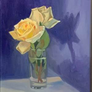 Yellow Roses and a Purple Shadow by Patrick Sieg