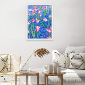 Tulips with Grape Hyacinths by Stephanie Fuller 376ASF 