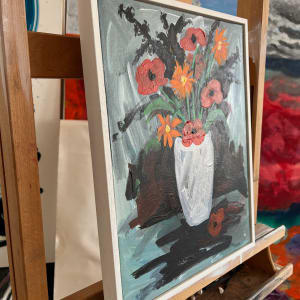 Red Poppies in a White Vase by Stephanie Fuller 376ASF 