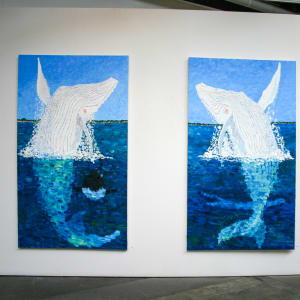 Migaloo and Orca by Stephanie Fuller (Stephanie Burns) 