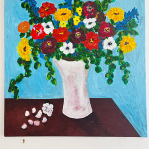White Opium Poppies in a Royalist Bouquet by Stephanie Fuller 