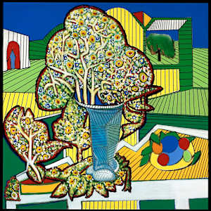 Untitled (Vase and Fruit) by Larry Connatser, Image 1.