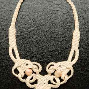 Macrame Necklace by Crafts Co-op, Image 1.
