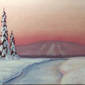 Early light on heavy snow by Louise Douglas
