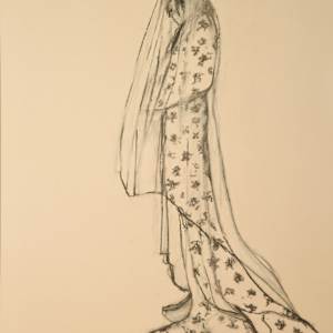 Leah's Wedding - Charcoal Study by Carolyn Kleinberger, Image 1.