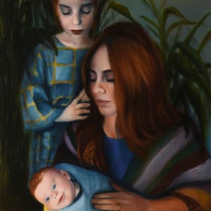Miriam Comforting Yocheved by Carolyn Kleinberger 