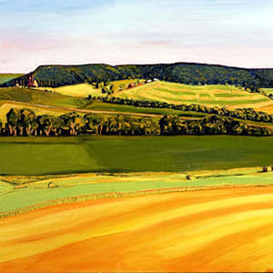 Hillside Hay Bales by Jenny Braig