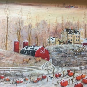 Pumpkin Farm in snow by Ann Hardy