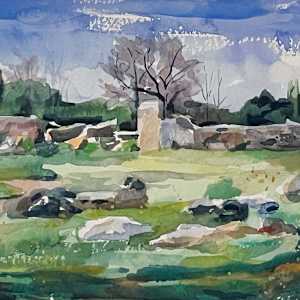 South of Italy by Karen Kuo  Image: A painting I made after my study abroad program in Rome based on my travels around Southern Italy.