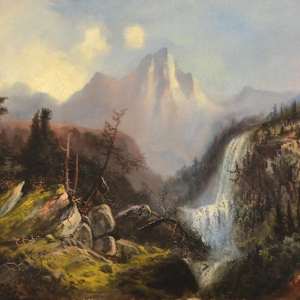 Mountain Waterfall by A. Pardee