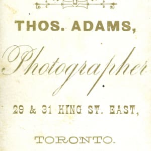 Carte de Visite by Thomas Adams 