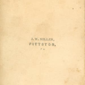 Carte de Visite by J.W. Miller 