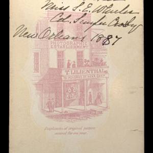 Carte de Visite by Theodore Lilienthal 