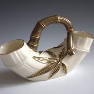 Bamboo Double Vase by Royal Worcester 