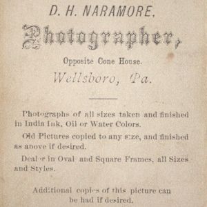 Carte de Visite by D.H. Naramore 