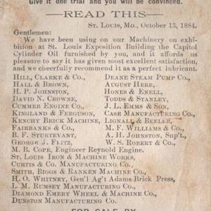 Trade Card by C.W. Snow & Co. 