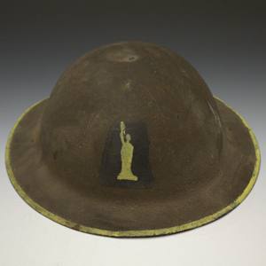 World War I Helmet by Unknown, United States  Image: Before removal of later paint.