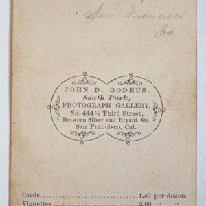 Carte de Visite by John D. Godeus 