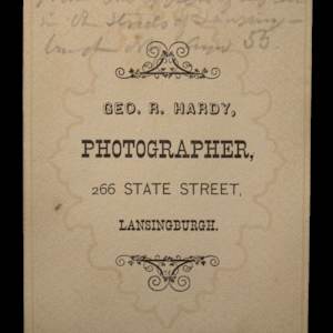 Carte de Visite by George R. Hardy 