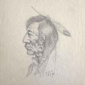 Three Portraits of Cherokees by HEM