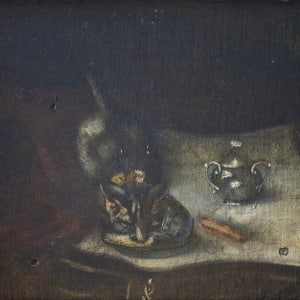 Kitty and Spilled Drink by J. Hall