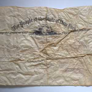 Certificate by Unknown, New York