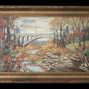 Landscape with Bridge by E. Gurney