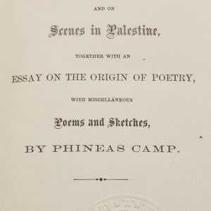 Poems of the Mohawk Valley, and on Scenes in Palestine by Phineas Camp 