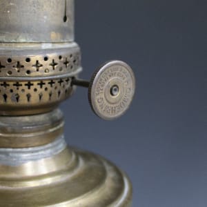 Kerosene Lamp by Longwy Faience, Bradley & Hubbard Manufacturing Company 