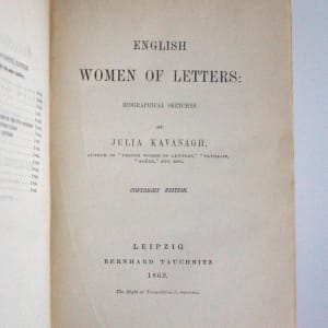 English Women of Letters by Julia Kavanagh 