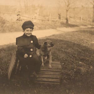 Little Boy with Father and Dog (Set of Four) by Unknown, United States 