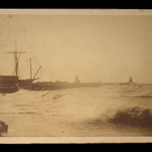 Building the West Pierhead, Cleveland by James Fitzallen Ryder 