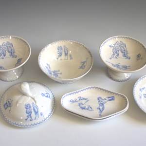 Child's Dinner Service (partial) by Sarreguemines