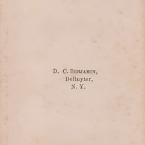 Carte de Visite by D.C. Benjamin 