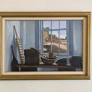 Saturday Morning by Douglas H Caves Sr  Image: Framed Saturday Morning on the wall of my studio.