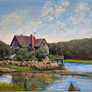 Study of Cottage on Turbat Creek by Douglas H Caves Sr