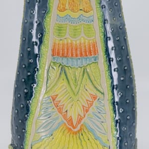 Blue Lady Sculptural Vase by Sandy Miller  Image: Front (bottom details)