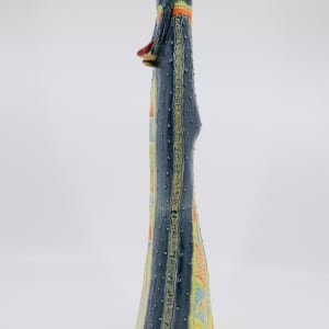 Blue Lady Sculptural Vase by Sandy Miller  Image: Left side view