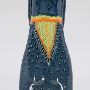 Blue Lady Sculptural Vase by Sandy Miller  Image: Back (top detail)