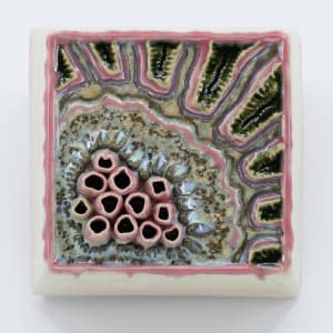 Square Wall Hanging - Sponges & Corals by Sandy Miller 