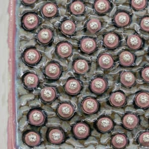 Square Wall Hanging -  Beryllium Spheres by Sandy Miller 