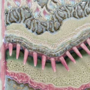 Square Wall Hanging - Toothy by Sandy Miller 