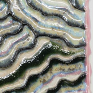 Square Wall Hanging - Wave Action by Sandy Miller 
