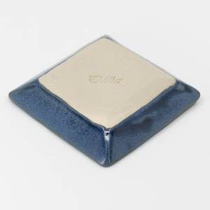 24089  3.75" Square Beveled Dish by Sandy Miller