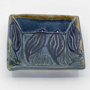 24090  3.75" Square Beveled Dish by Sandy Miller 