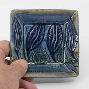 24090  3.75" Square Beveled Dish by Sandy Miller 