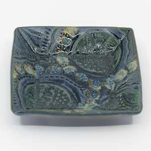 24091  3.75" Square Beveled Dish by Sandy Miller 
