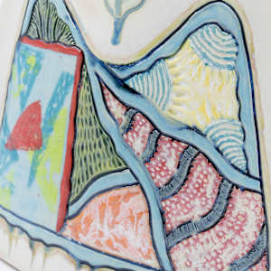 25006 Slim Lidded Vessel by Sandy Miller  Image: BACK - Design detail